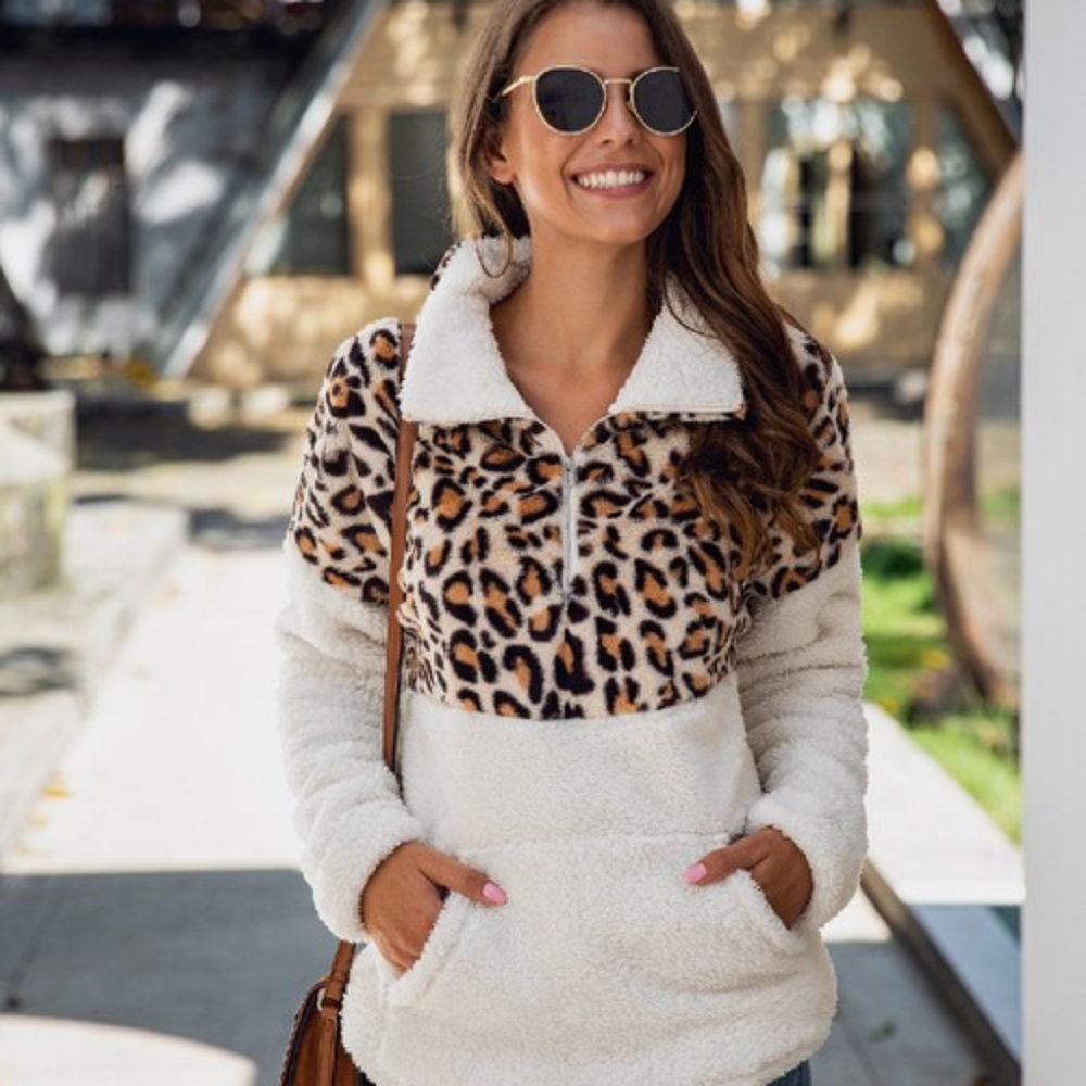 Cheetah print pullover various  sizes